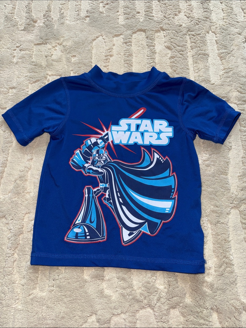 Star Wars Royal Blue Logo Kids short sleeve rash guard 4/4T